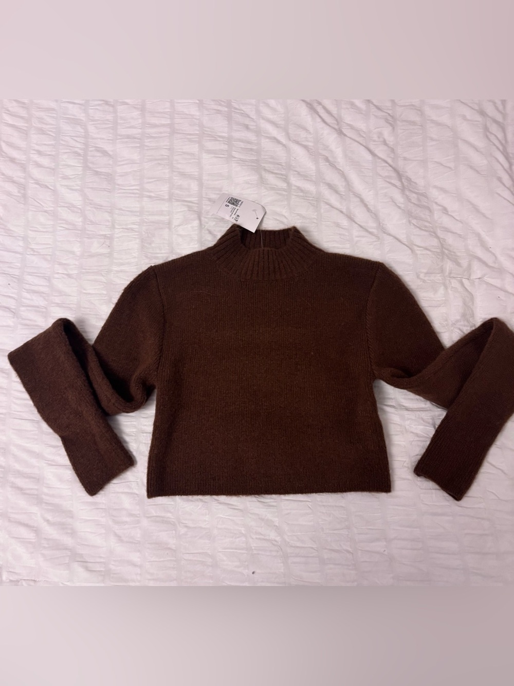 Forever 21 Chocolate Brown Mock Neck Sweater